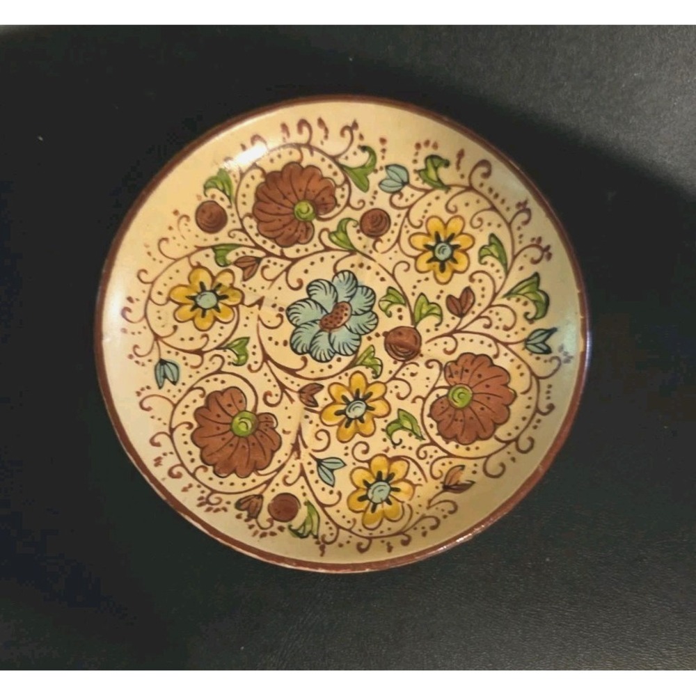Trinket Tray made in Japan - Hand Painted - Wear On Outer Rim - Jerywil Vintage